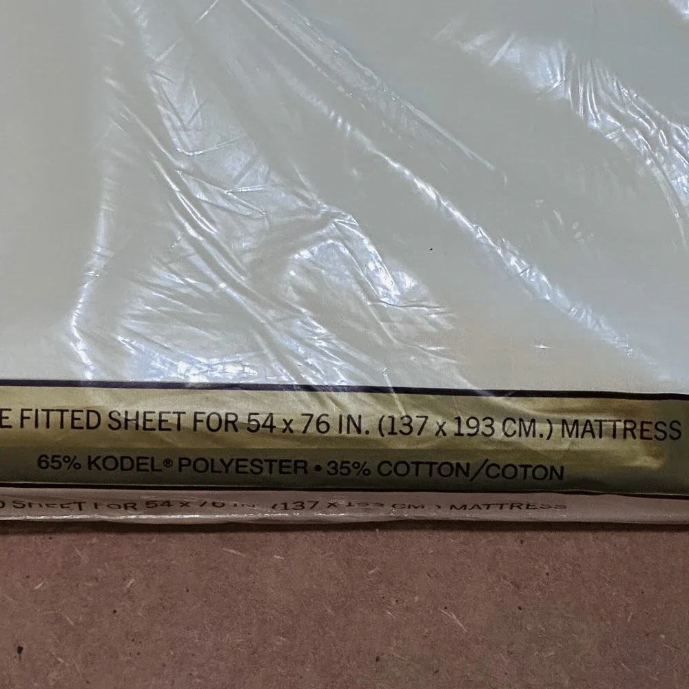 Vtg Ivory Springmaid Wondercale No Iron Percale Double Flat/fitted Sheet Set NIP